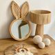Minimalist S-size raffia-sized bedside lamp
