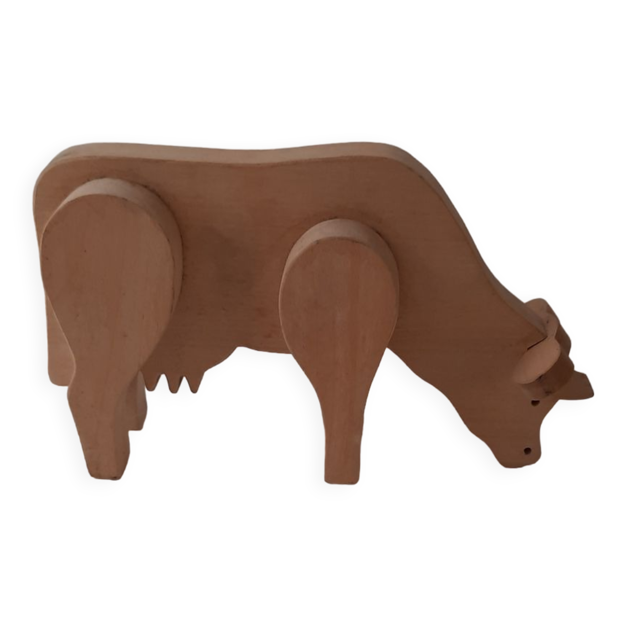 Decorative wooden cow or toy