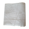 YM linen monogram embroidered sheet