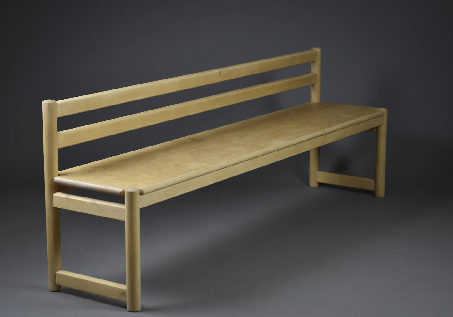 Midcentury birchwood School Bench