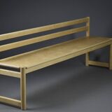 Midcentury birchwood School Bench