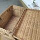 Vintage braided wicker trunk