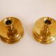 Pair of vintage Scandinavian brass candlesticks 1960