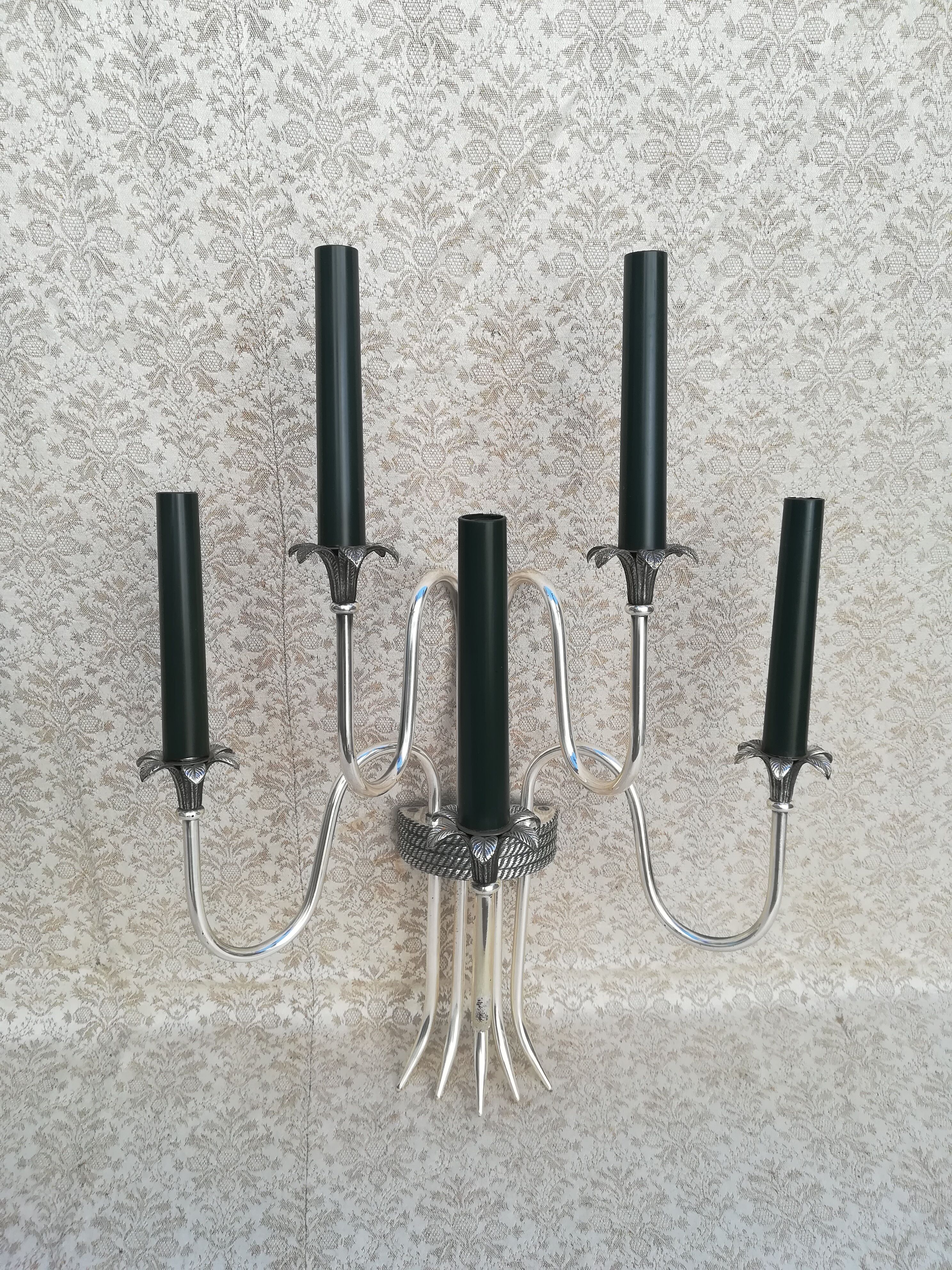 Silver bronze wall lights