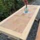 Monastery table stripped.