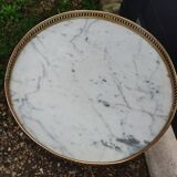 Table de chevet style louis xvi plateau marbre