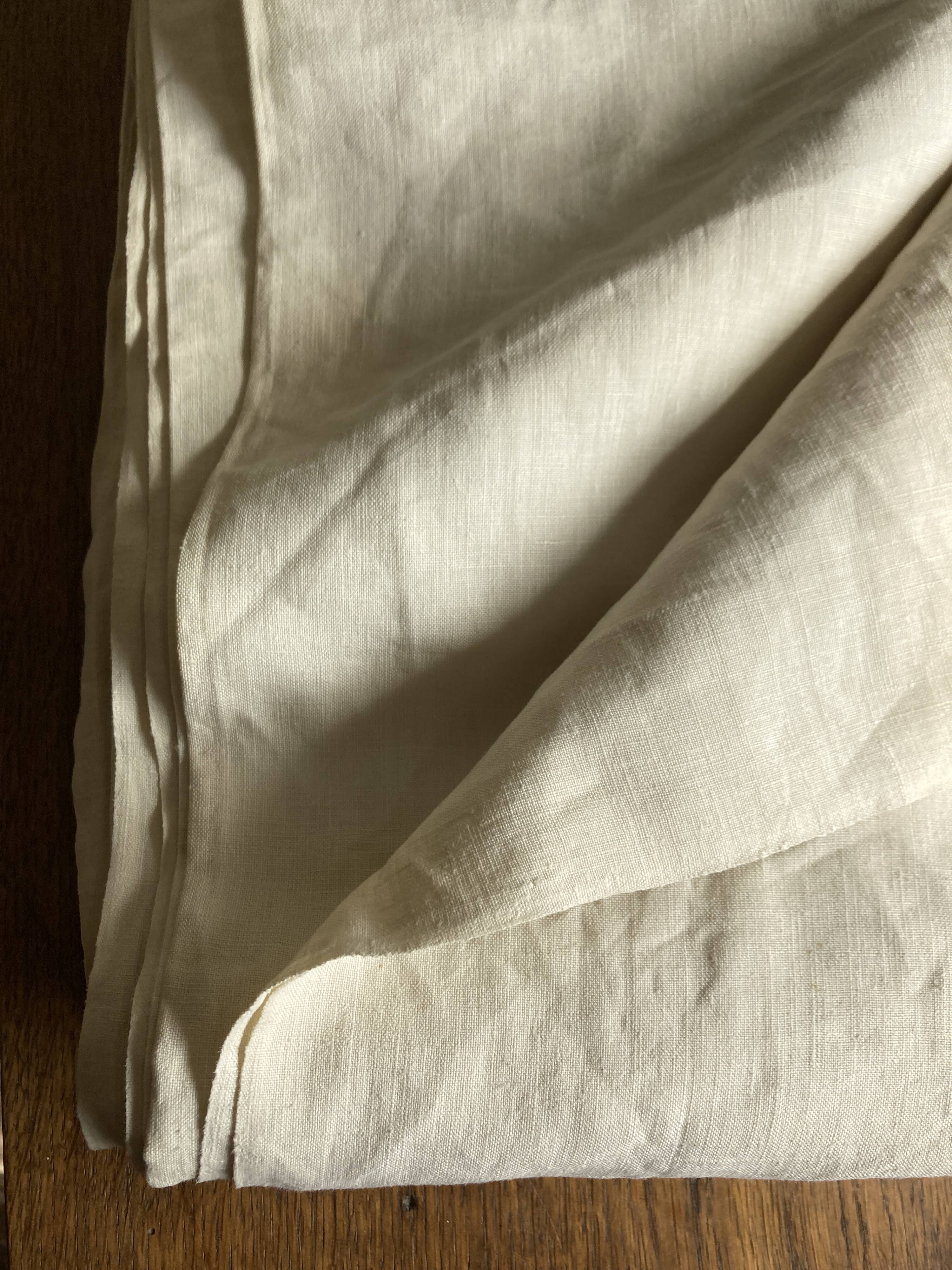 Drap de réserve 1960 en toile de lin brut 210x330