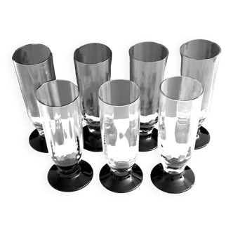 7 Daum Nancy Champagne flutes