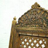 Ancient ethnic chair made of solid wood and rope