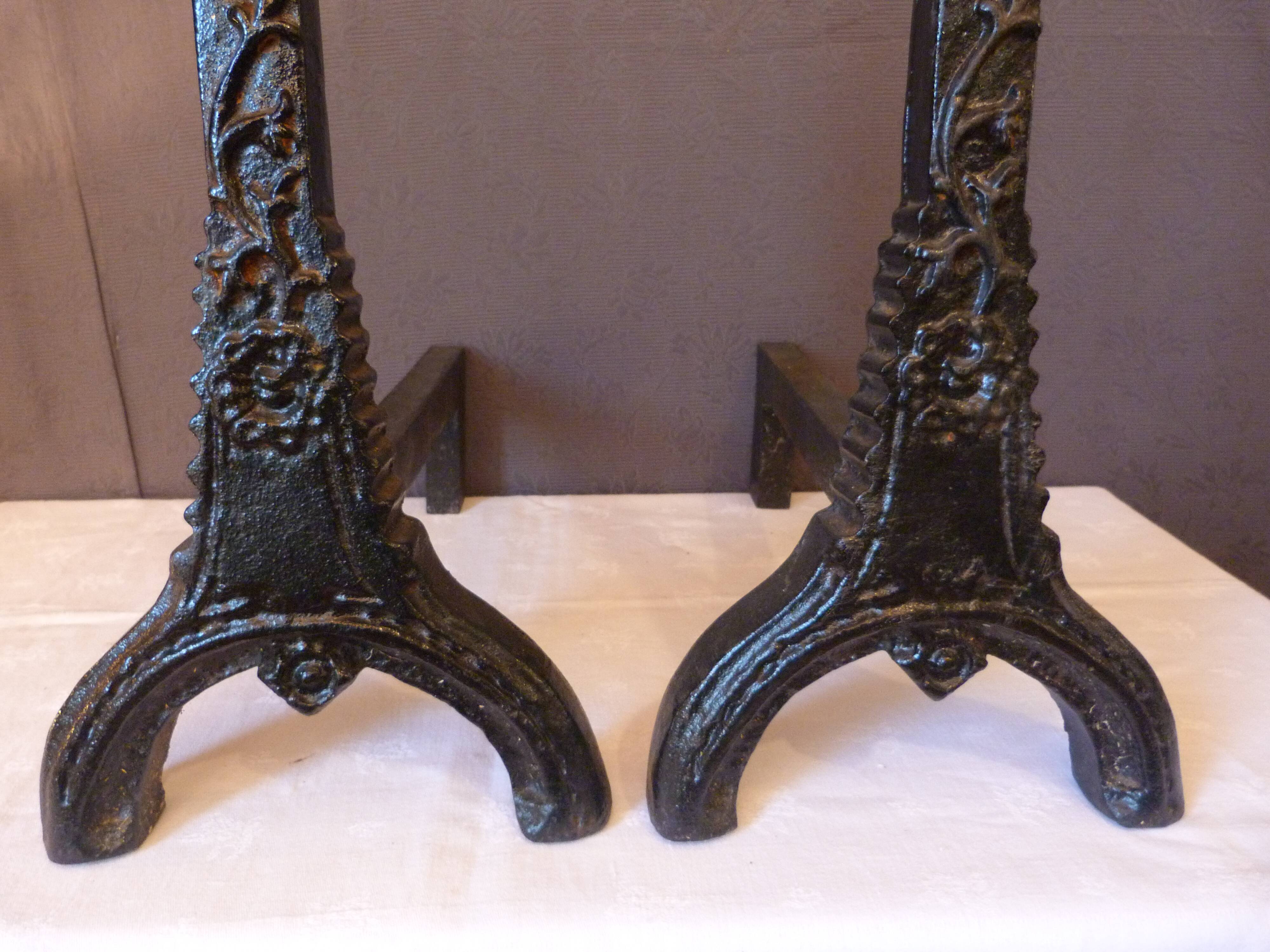 Pair of andirons