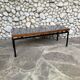 Mid-century teak coffee table with graphic motif, Germany 1950-60