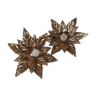 Paire de plafonniers en forme de fleur
