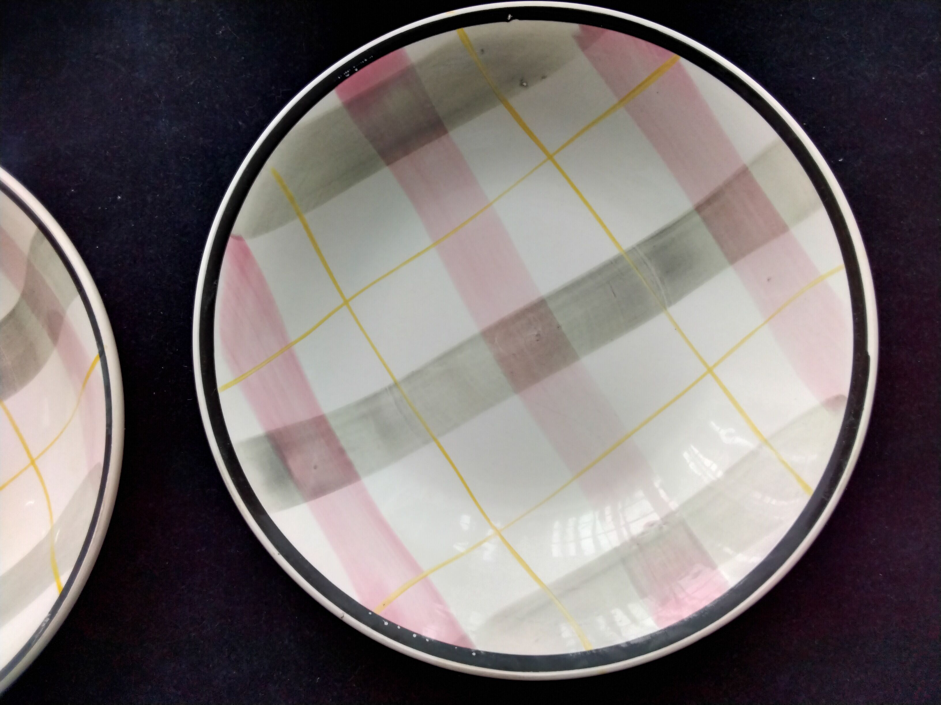 Set of 4 Digoin Sarreguemines soup plates