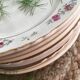 Set eight flowery dessert plates