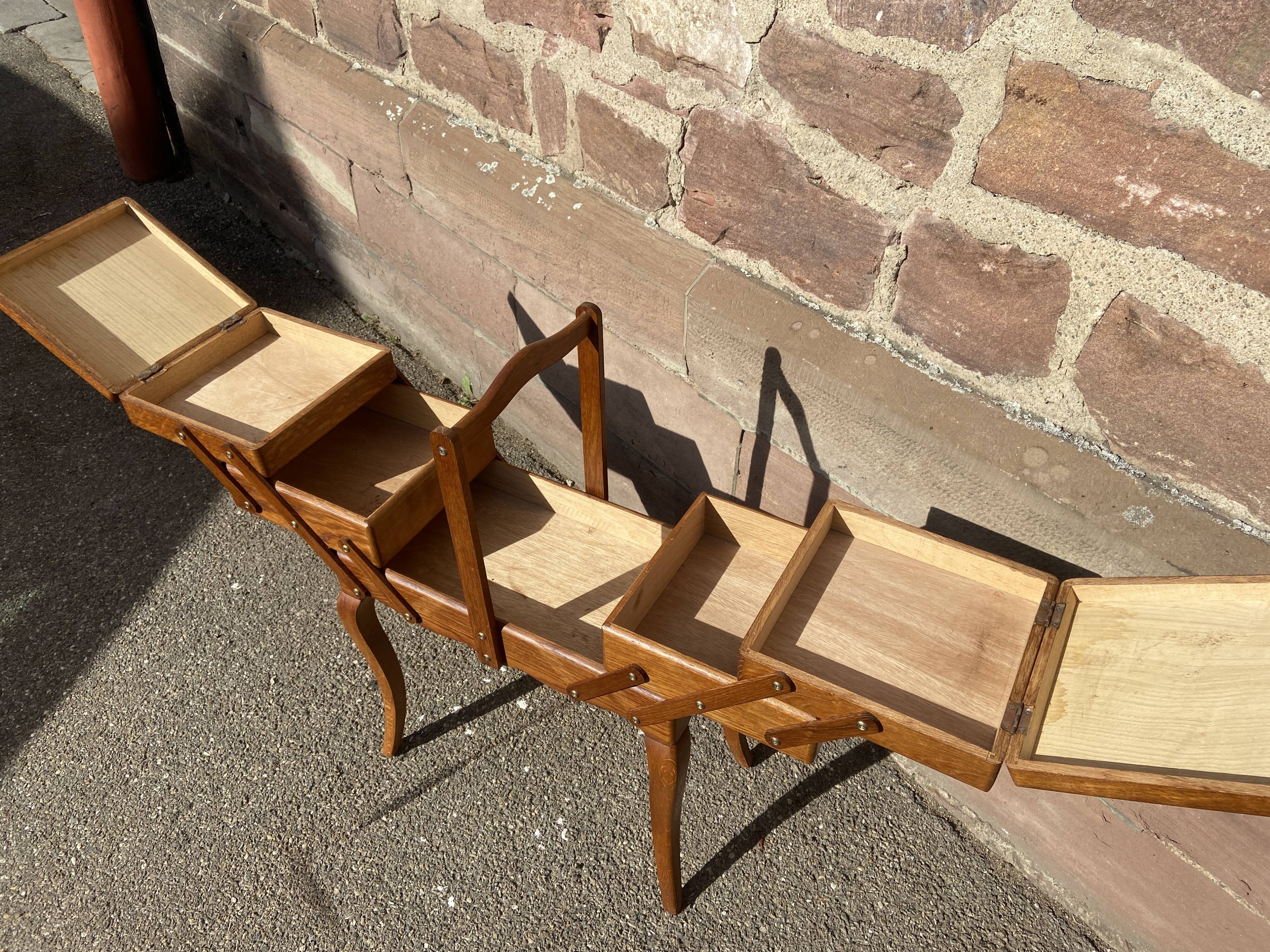 Scandinavian vintage sewing box worker