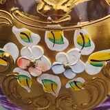 Set of 2 Trefuochi Foot Deco glasses shaped ball from Murano/Italy