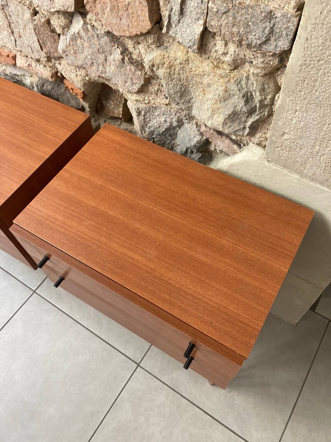 Pair of modernist 3K Mobel bedside tables