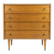 Vintage oak chest of drawers from the 1960s (4 drawers)