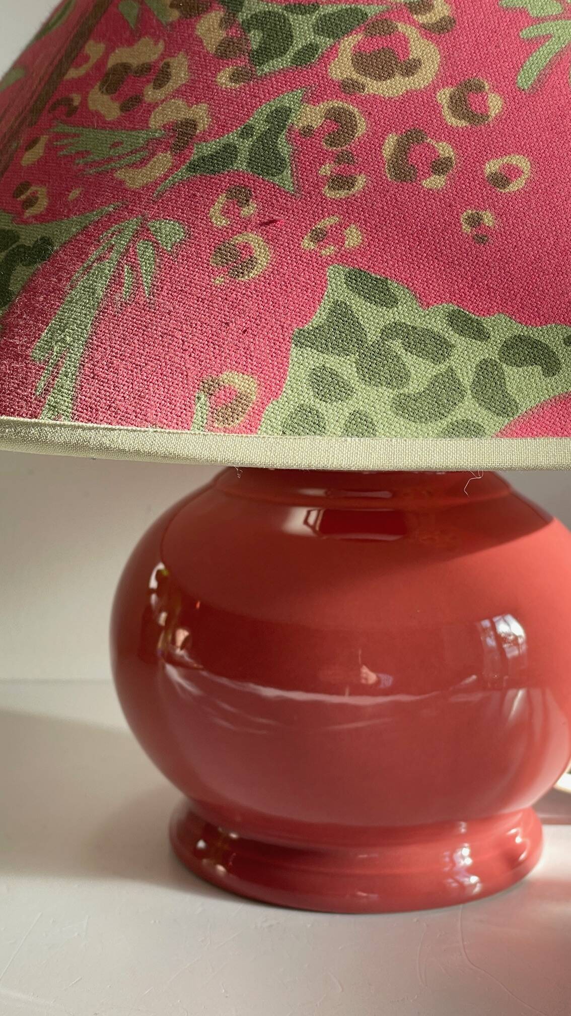 VINTAGE Leopard Ceramic LAMP