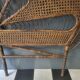 Large rattan peacock headboard "Emmanuelle" Vintage