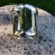Silver metal champagne bucket