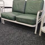 Mid century US Army Aluminium  Sofa and Armchairs by Hans H. Hunnebeck,1953