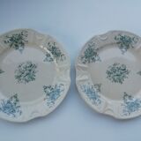 Paire d'assiettes terre de fer Gien