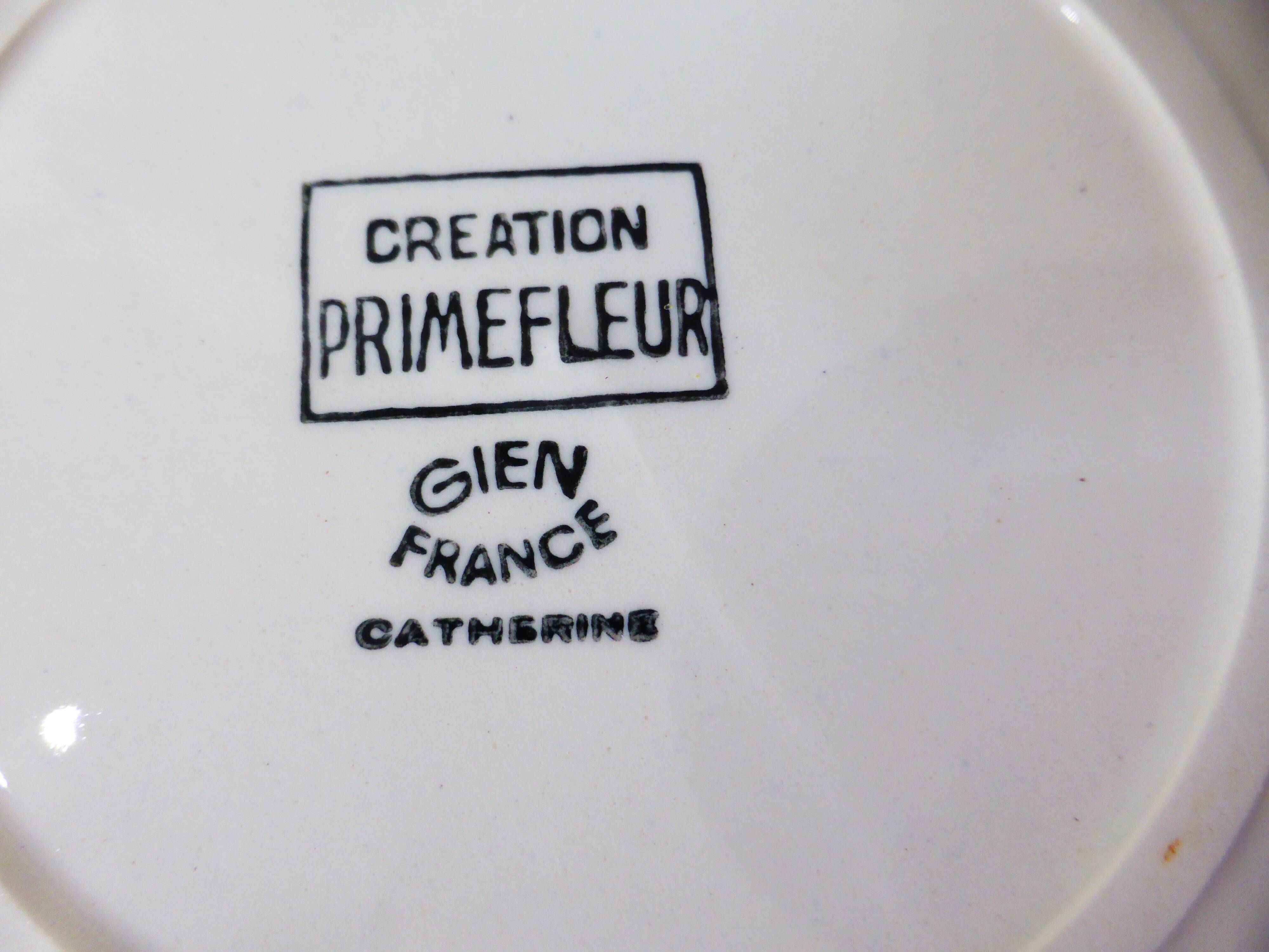 5 dessert plates from Gien model Catherine 220552