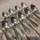 12 Christofle silver plated dessert spoons, 17cm