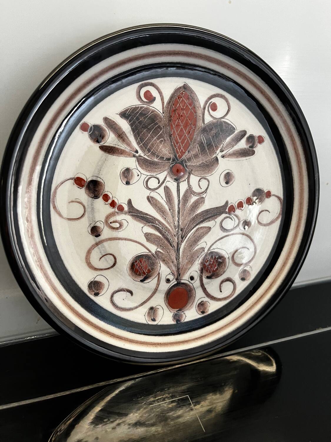 Burkart ceramic wall plate