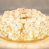 plafonnier fleur en verre Murano par Ernst Palme, Allemagne, années 1970