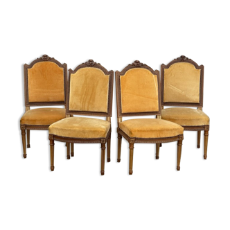 Series of 4 Louis XVI style chairs