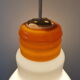 Light bulb with opaque glass hanging lamp