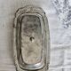 Vintage silver-plated butter dish in rococo style - Glass compartment - Knife