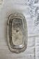 Vintage silver-plated butter dish in rococo style - Glass compartment - Knife