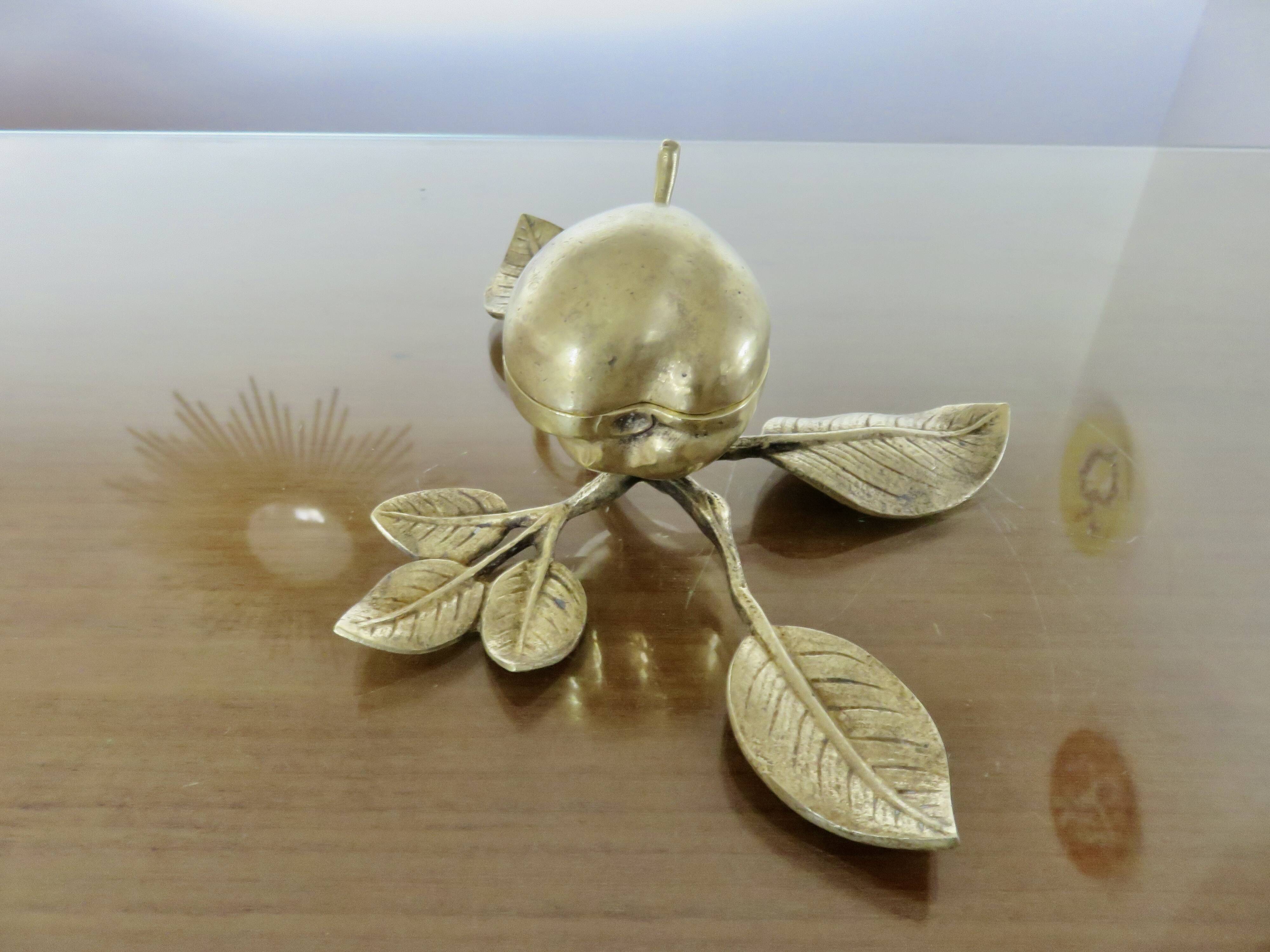 Antique bronze jewellery box, small catchall, Art Nouveau, 1920s