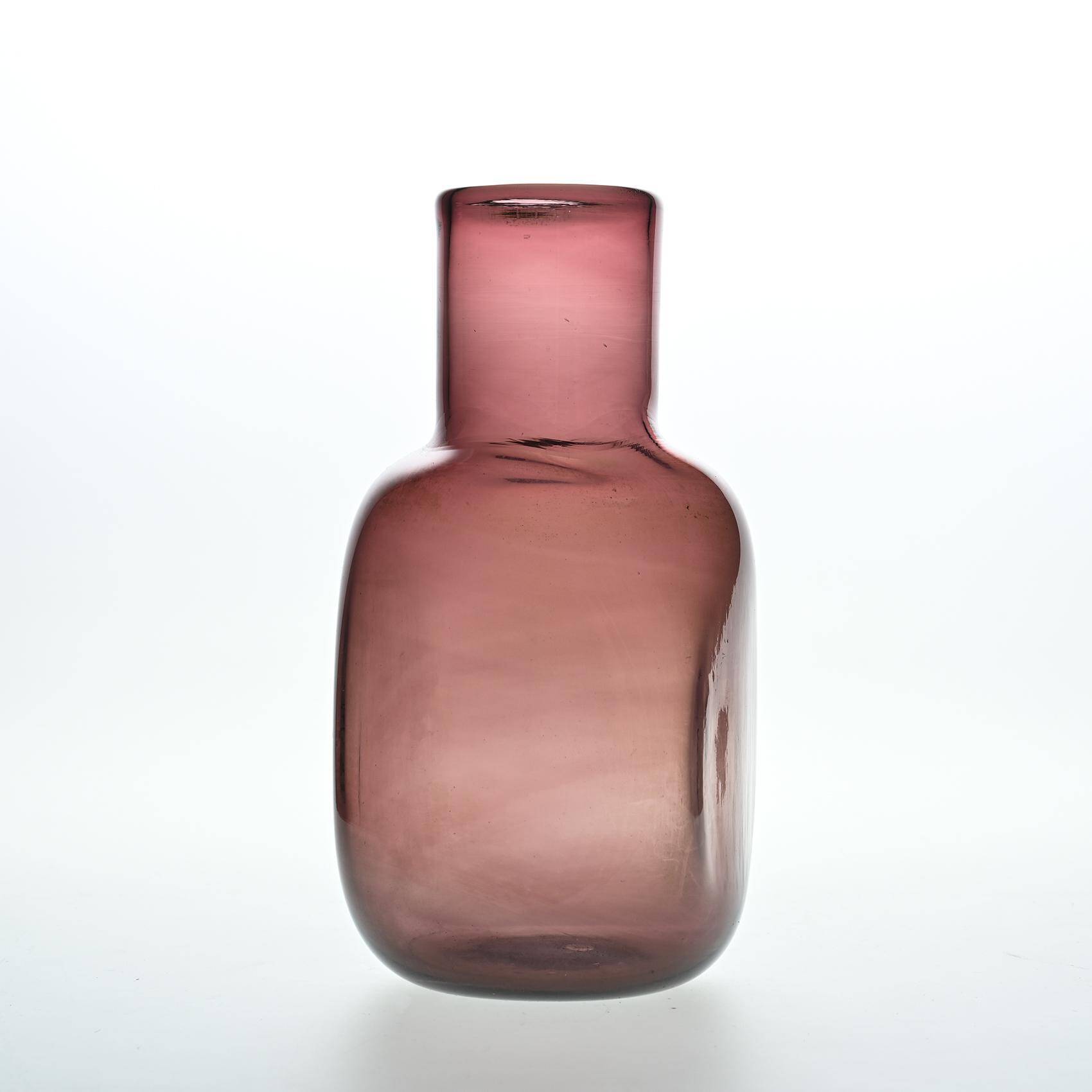 Set of five purple vases by Claude Morin, circa 1980