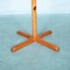 Minimalist organic coat rack in pine from the 1970s in space age style.