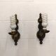 Pair of Antique Brass Wall Lamps – Vintage 1950s Sconces