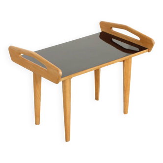 French side table in oak with large handles, 1950s.