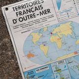 Old MDI map of the French overseas departments and territories - DOM-TOM