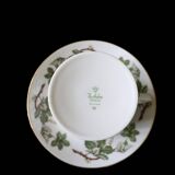 Vintage Hackefors cup plus saucer with leaf pattern from Sweden mid-century. Price per set.