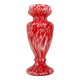 Murano vase with red and white marble decoration, Mid-century