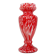 Murano vase with red and white marble decoration, Mid-century