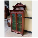 Antique Jugendstil display cabinet, vertical cabinet, Art Nouveau