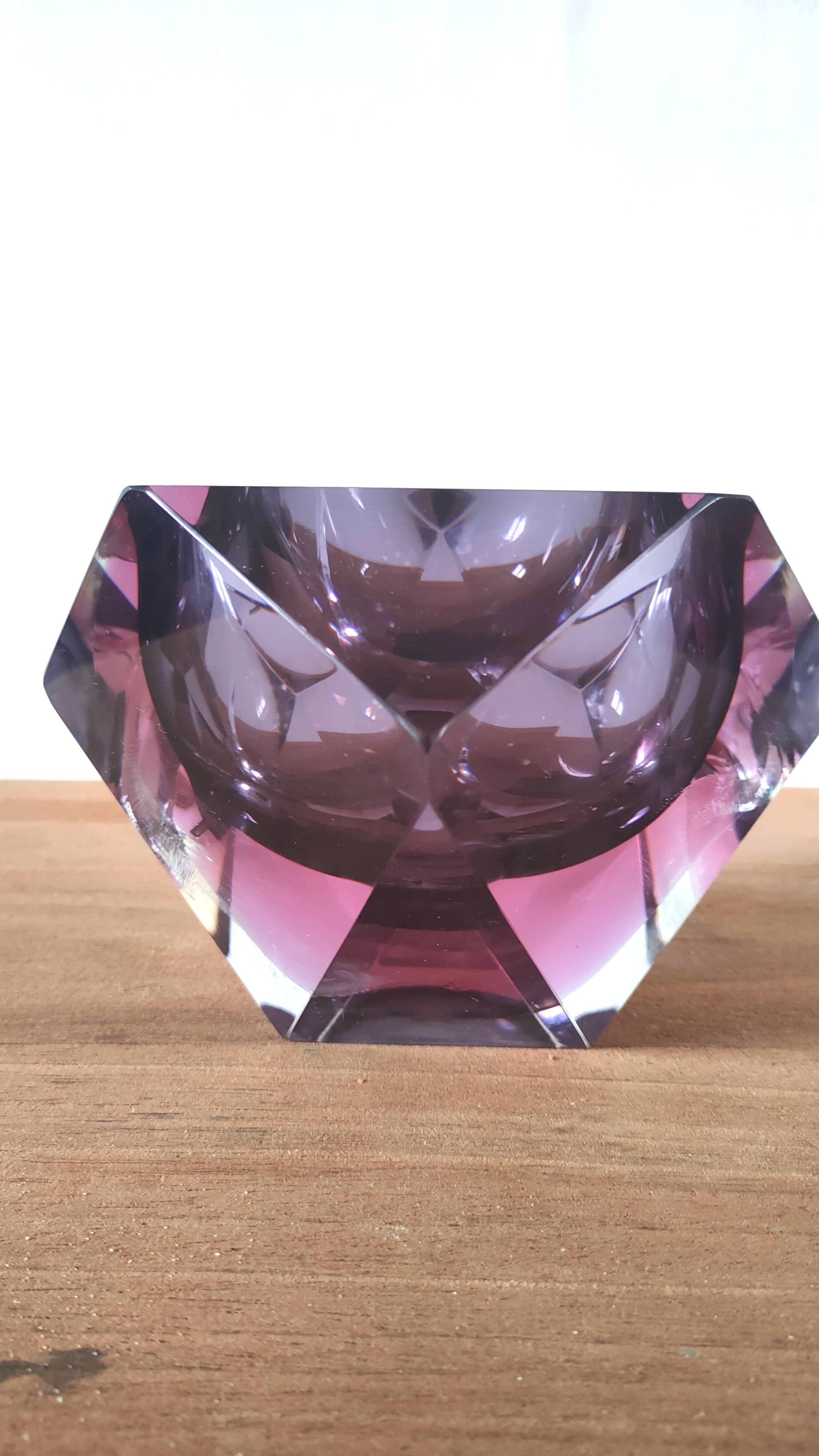 Large Sommerso diamond empty pocket Seguso 60s, 3.5 kilos