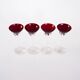 Set of ruby glasses, Danish design, 1970s, manufactured in Denmark
