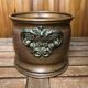 Old copper pot + vintage brass handles #a531