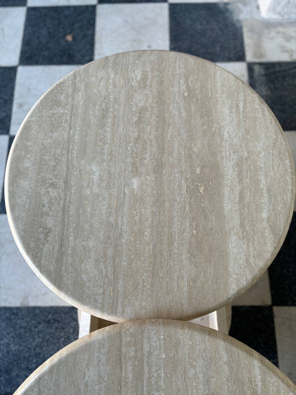 Italian travertine coffee table