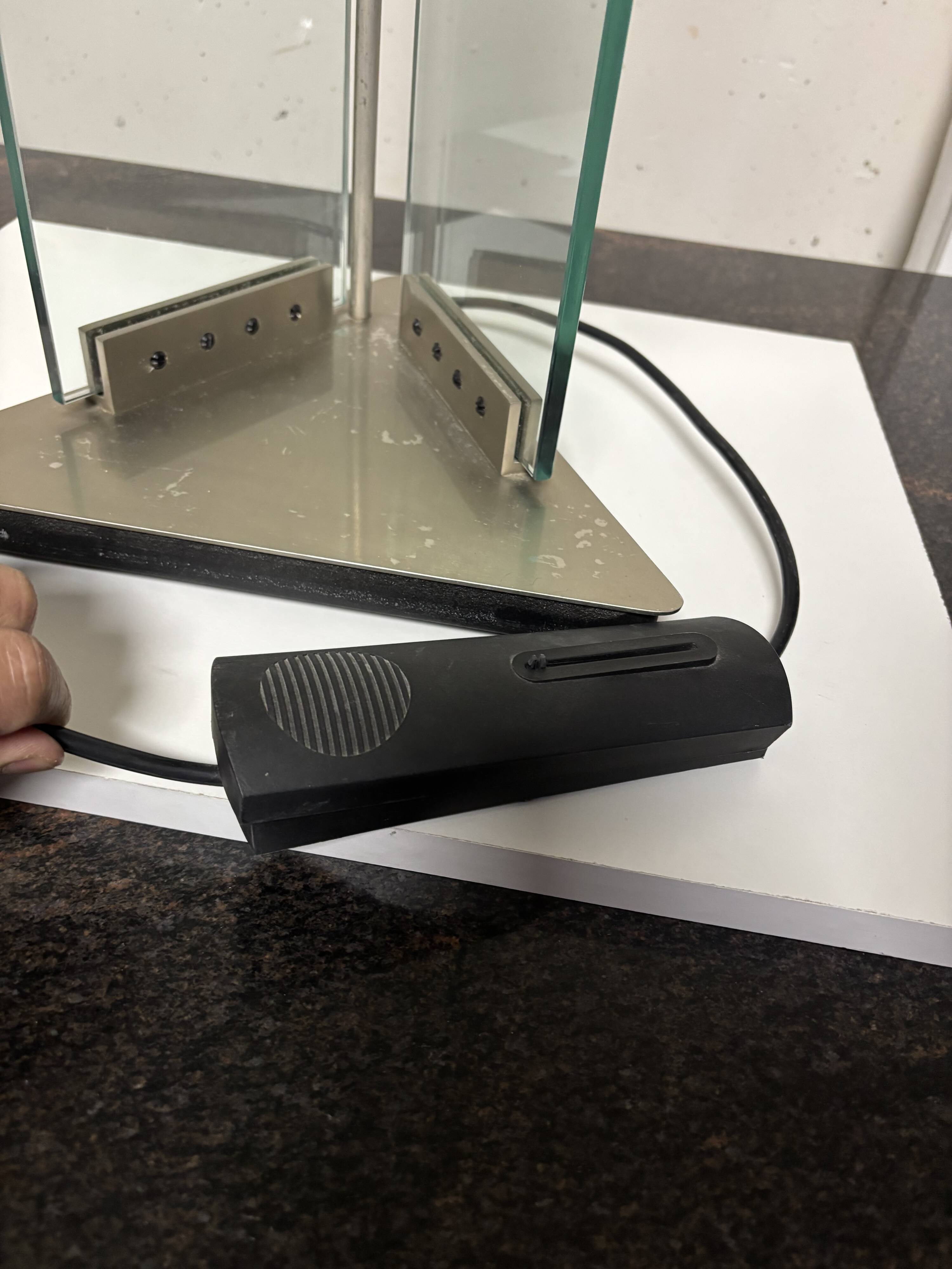 Glass and chrome-plated steel floor lamp, Mauro Marzollo, TVE 1980